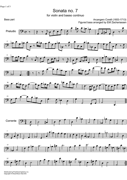 Sonata No. 7 - Bass