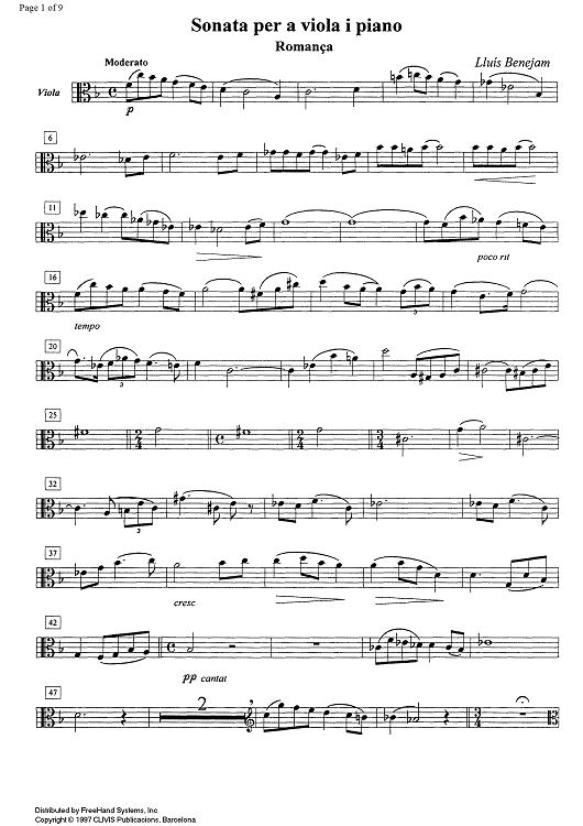 Sonata (Moments musicals) - Viola