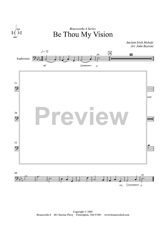 Be Thou My Vision - Euphonium