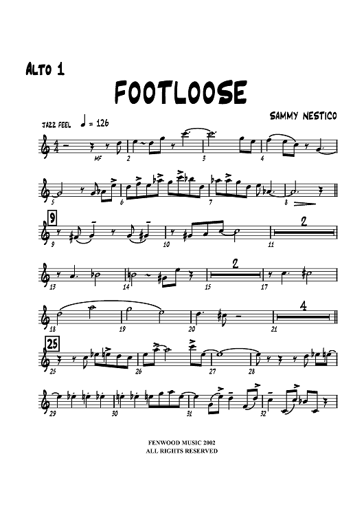 Footloose - Alto Sax 1