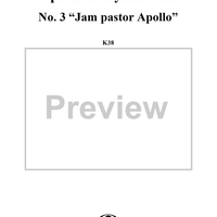 "Iam pastor Apollo", No. 3 from "Apollo et Hyacinthus" (K38) - Full Score