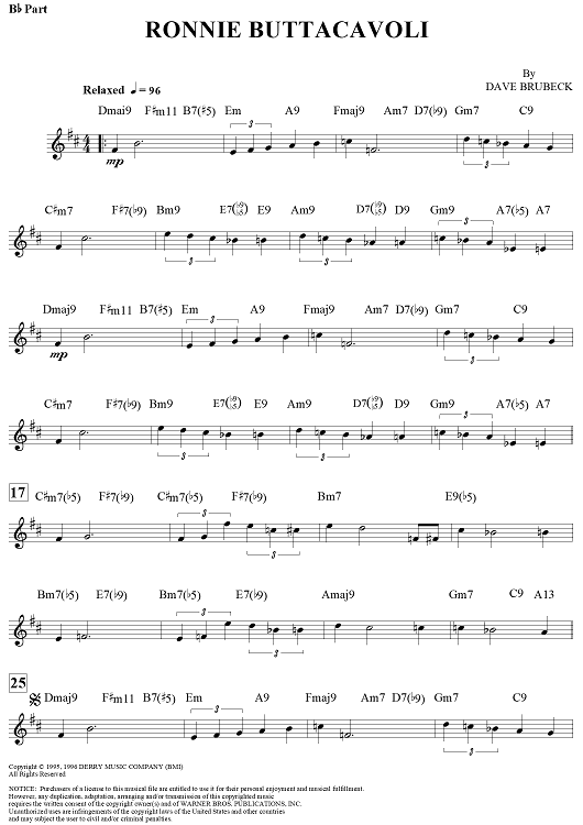 Ronnie Buttacavoli - B-flat Instrument