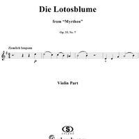 Myrthen (Song cycle), Op. 25, No. 07, "Die Lotosblume" (the lotus flower), - Violin