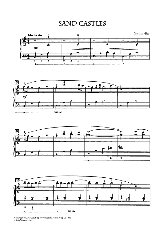 Sand Castles" Sheet Music for Piano Sheet Music Now