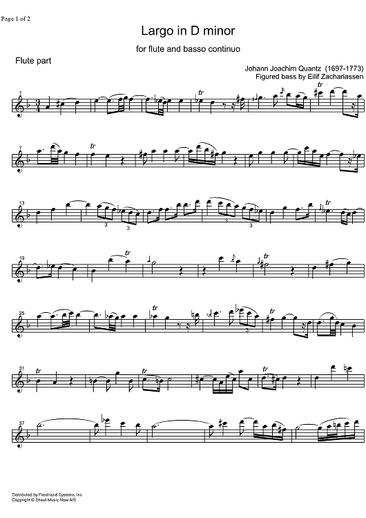 Largo in d minor - Flute