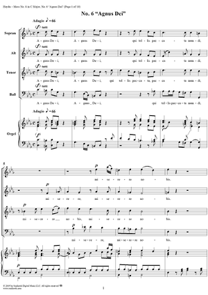 Mass No. 8 in C Major, "Mariazellermesse": No. 6, Agnus Dei