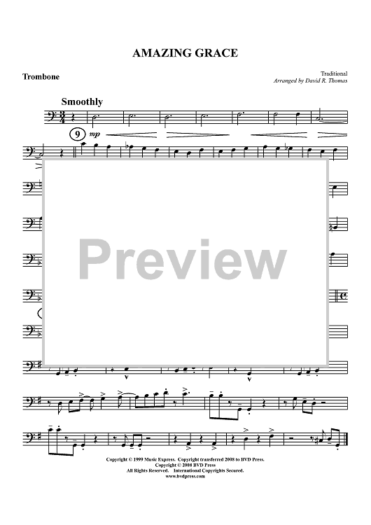Amazing Grace - Trombone