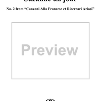 Suzanne un jour, No. 2 from "Canzoni Alla Francese et Ricercari Ariosi"