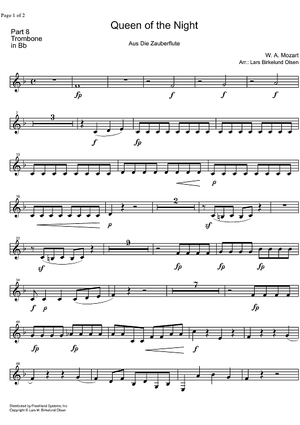 Der Hölle Rache kocht in Meinen Herzen from Die Zauberflöte KV620 - Trombone