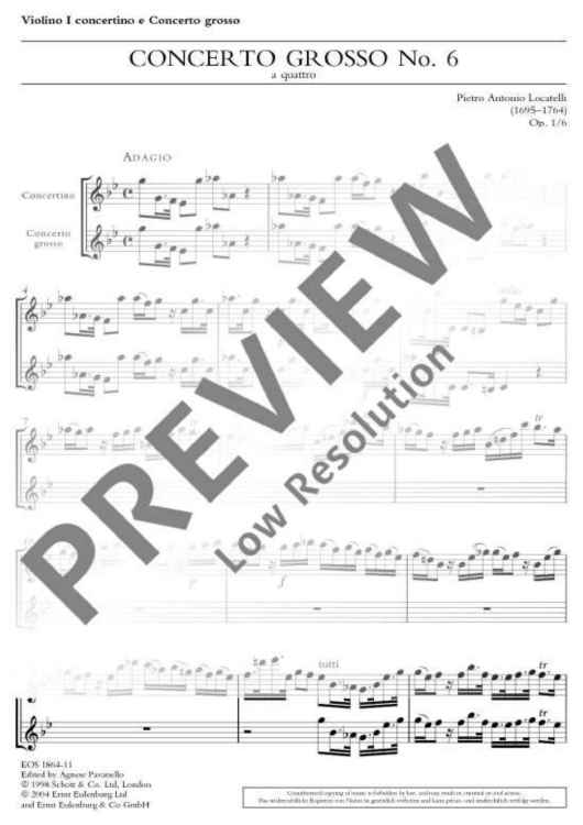 Concerto Grosso - Violin I