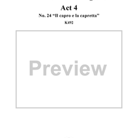 "Il capro e la capretta", No. 24 from "Le Nozze di Figaro", Act 4, K492 - Full Score