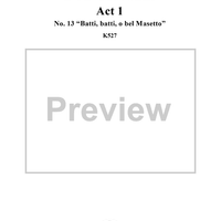 "Batti, batti, o bel Masetto", No. 13 from "Don Giovanni", Act 1, K527 - Full Score