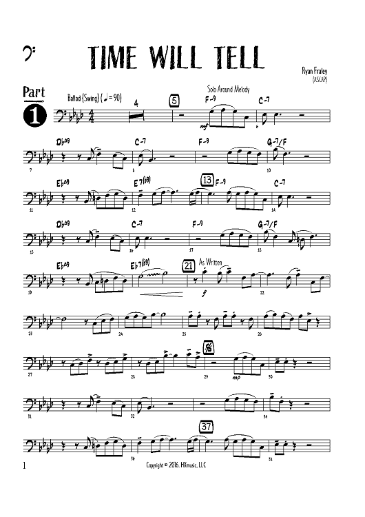 Time Will Tell - Bass Clef Instruments Part 1