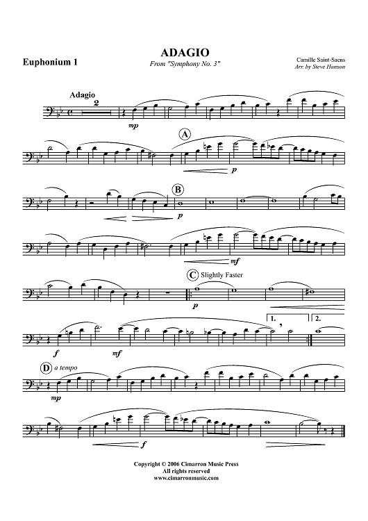 Adagio (from "Symphony No. 3") - Euphonium 1 BC/TC