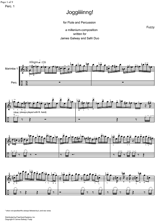 Joggiiiinng! - Percussion 1