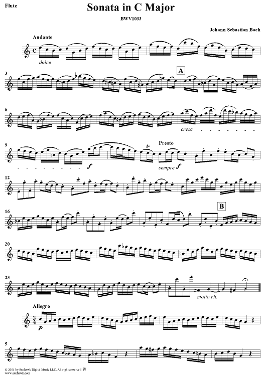 Flute Sonata No. 4 - Flute