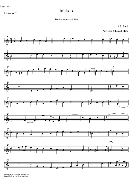 Imitato - Horn in F