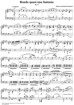 Rondo-Fantasie in E Major, Op. 19