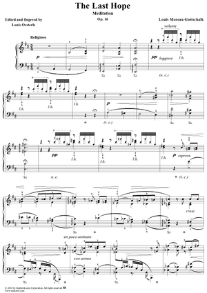 Last Hope, Meditation for Piano, Op.16