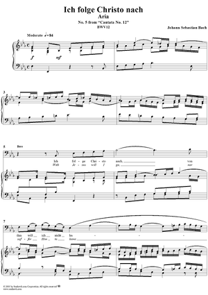 "Ich folge Christo nach" (aria), No. 5 from Cantata No. 12