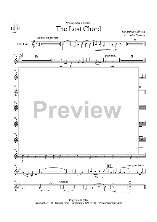 The Lost Chord - Horn 1 in F