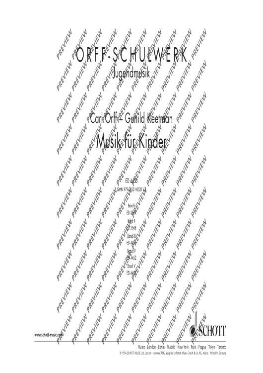Musik für Kinder - Vocal And Performing Score