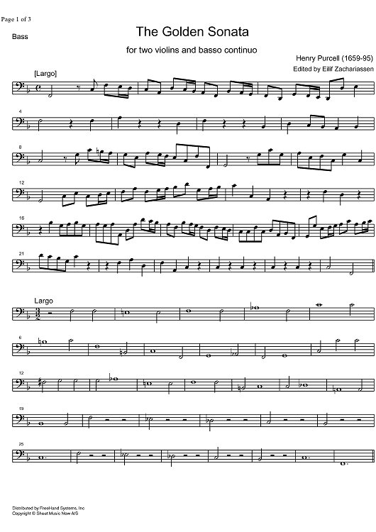 The Golden Sonata - Bass