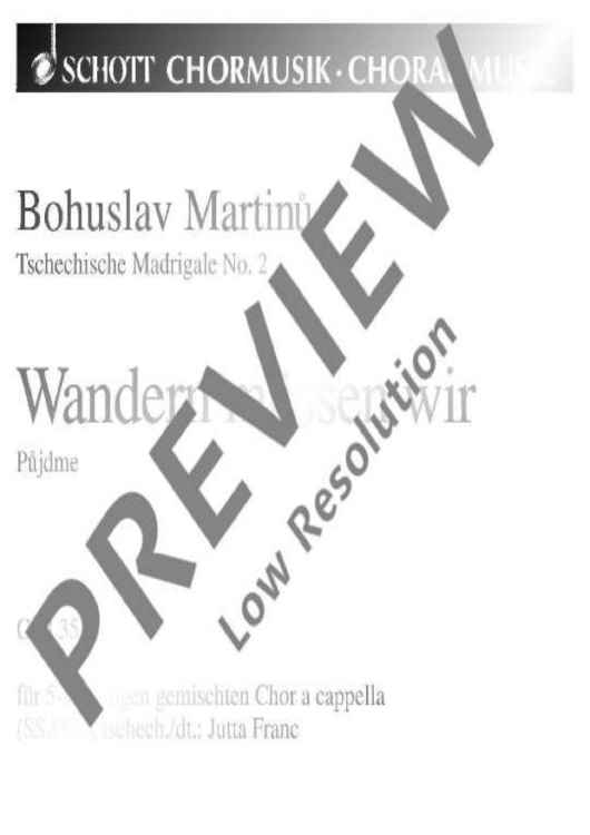 Tschechische Madrigale · Ceské madrigaly - Choral Score