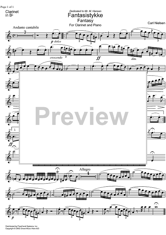 Fantasy - Clarinet in B-flat