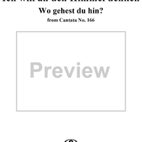 "Ich will an den Himmel denken", Aria, No. 2 from Cantata No. 166: "Wo gehest du hin?" - Tenor