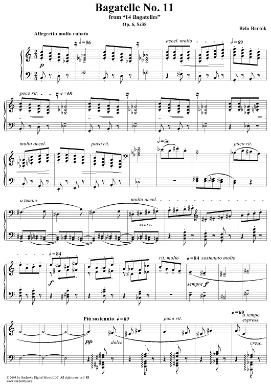 Bagatelle No. 11 "Allegretto molto rubato"