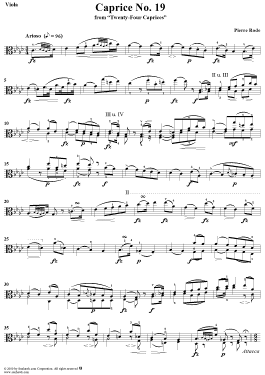 Caprice No. 19 from "Twenty-Four Caprices"