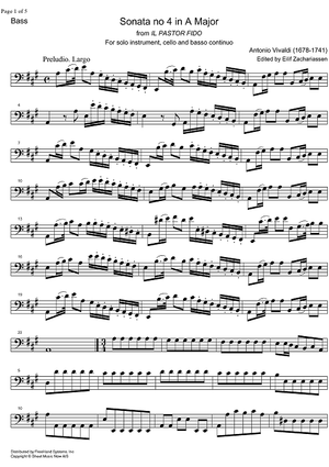 Sonata No. 4 A Major - Continuo