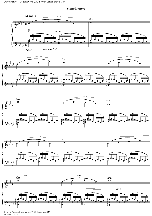 La Source, Act 1, No. 8: Scène Dansée