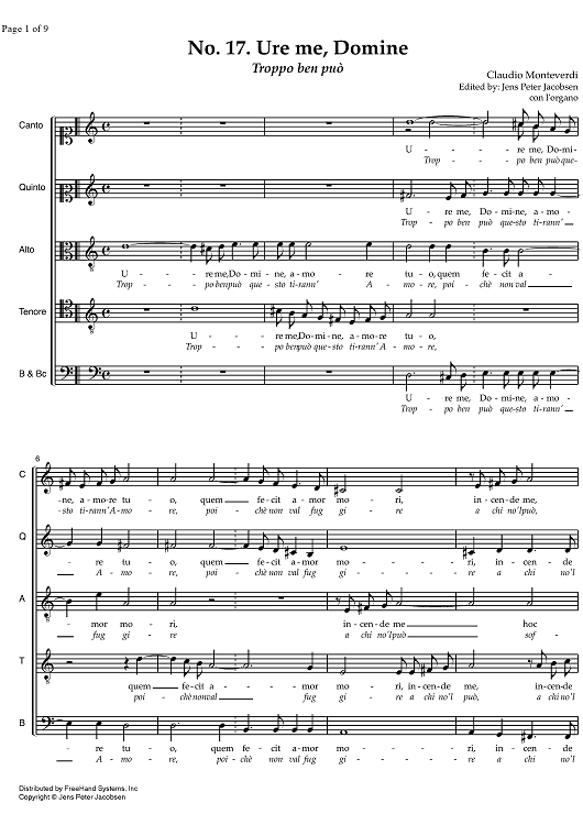 Ure me, domine - Troppo ben puõ