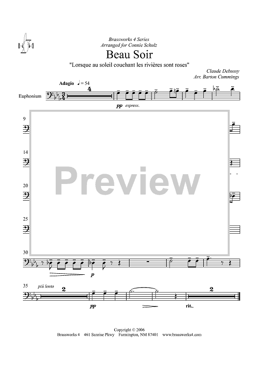 Beau Soir - Euphonium BC