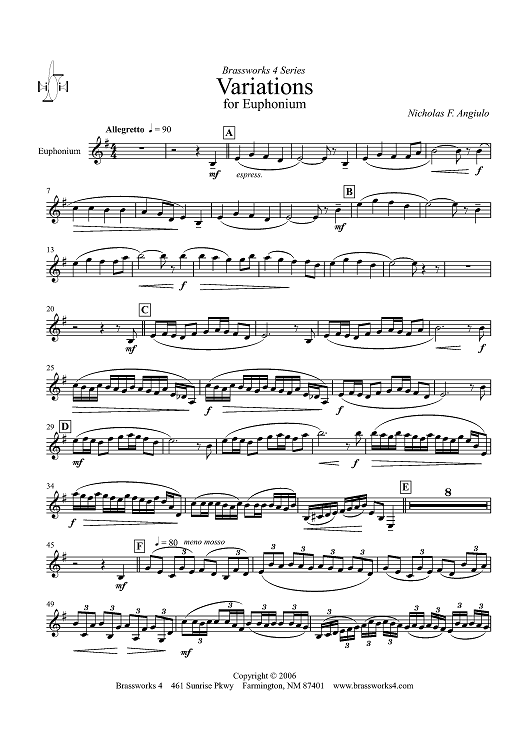 Variations for Euphonium - Euphonium TC