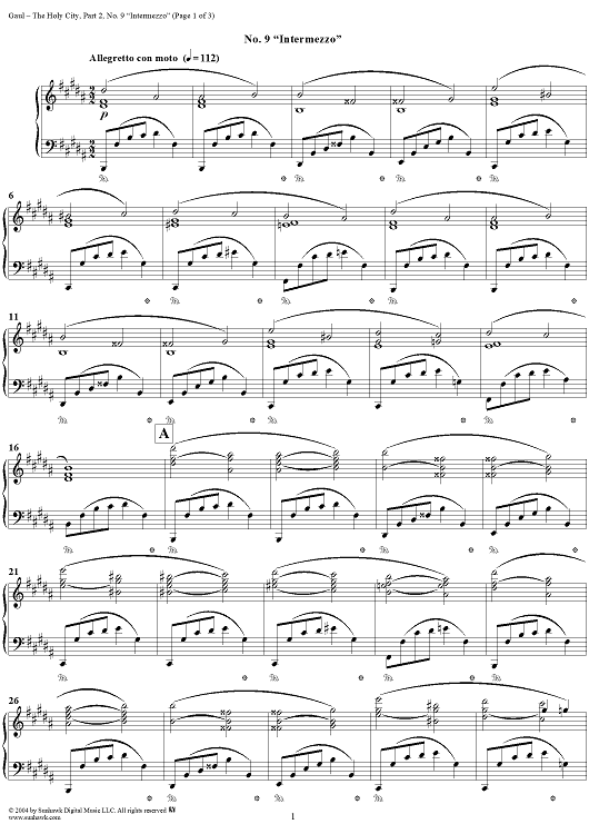 The Holy City: Part II. "Adoration", No. 9, "Intermezzo"
