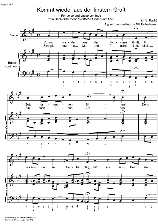 Kommt wieder auf der finstern Gruft BWV 480