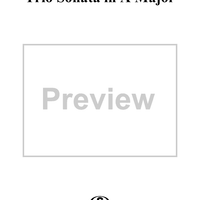 Trio Sonatain A Major  - Op. 4, No. 3 - Score