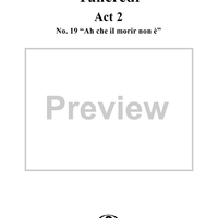 Ah che il morir non è: No. 19 from "Tancredi", Act 2, Scene 4 - Score