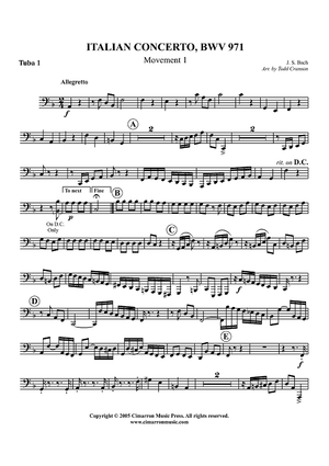 Italian Concerto, BWV 971, Mvt. 1 - Tuba 1