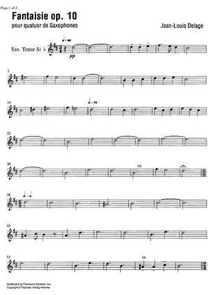 Fantaisie Op.10 - Tenor Saxophone